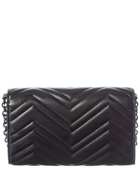 Gucci Gucci Gg Marmont Leather Wallet On Chain