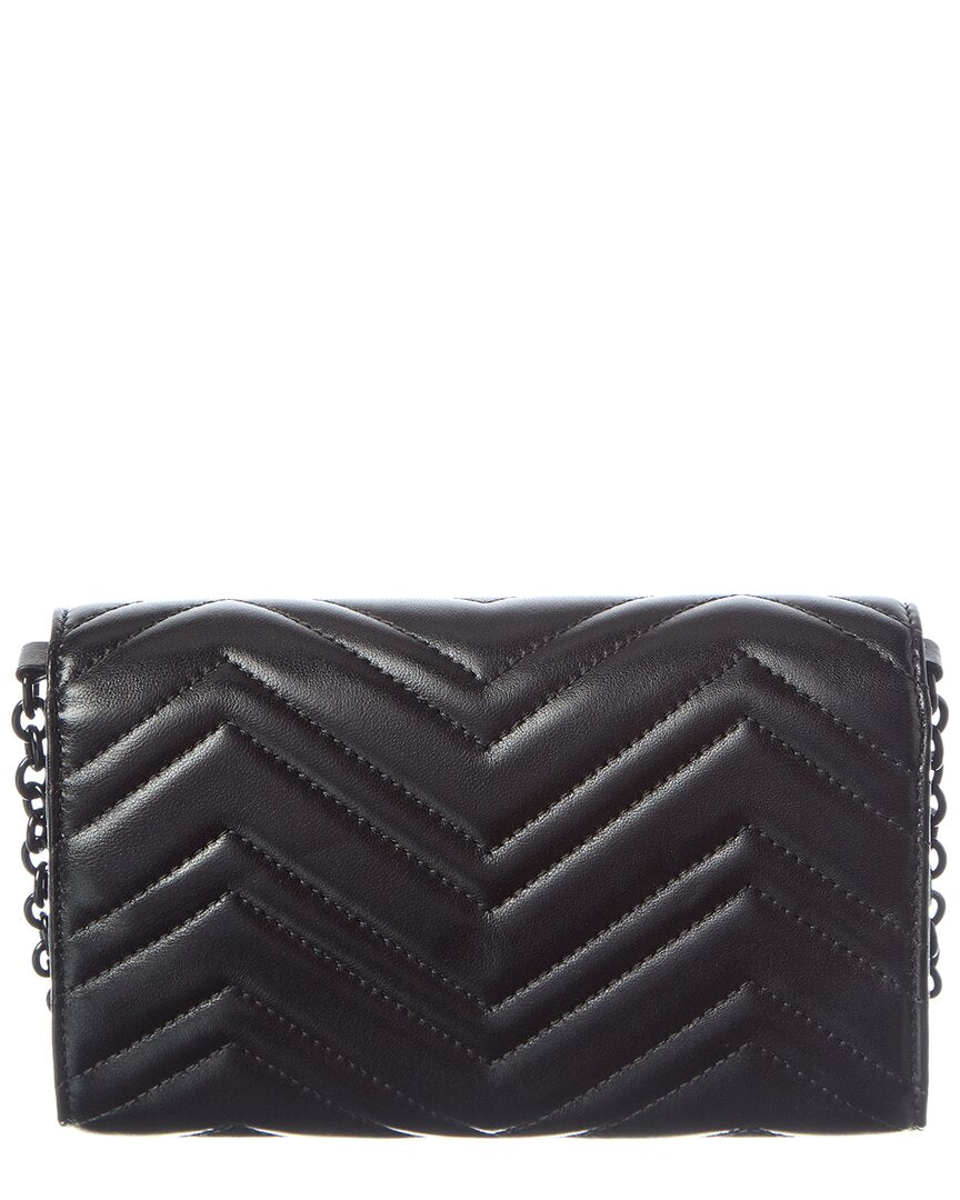 Gucci Gucci Gg Marmont Leather Wallet On Chain