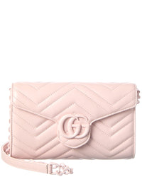 Gucci Gucci Gg Marmont Leather Wallet On A Chain