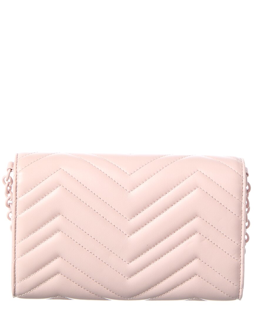 Gucci Gucci Gg Marmont Leather Wallet On A Chain