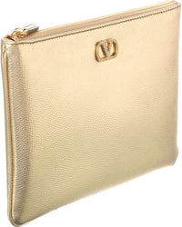 Valentino Valentino Vlogo Signature Mini Leather Pouch