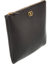 Valentino Vlogo Signature Leather Pouch