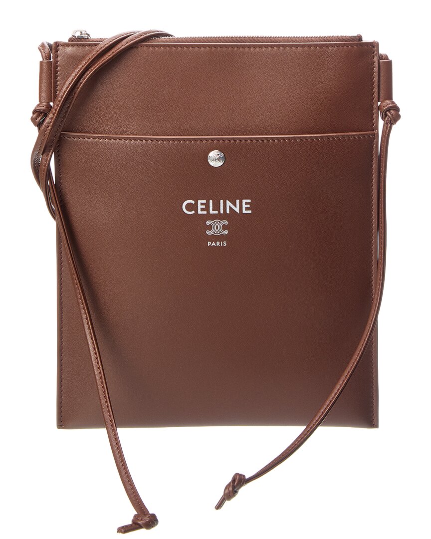 CELINE Celine Sharp Take Away Leather Pouch