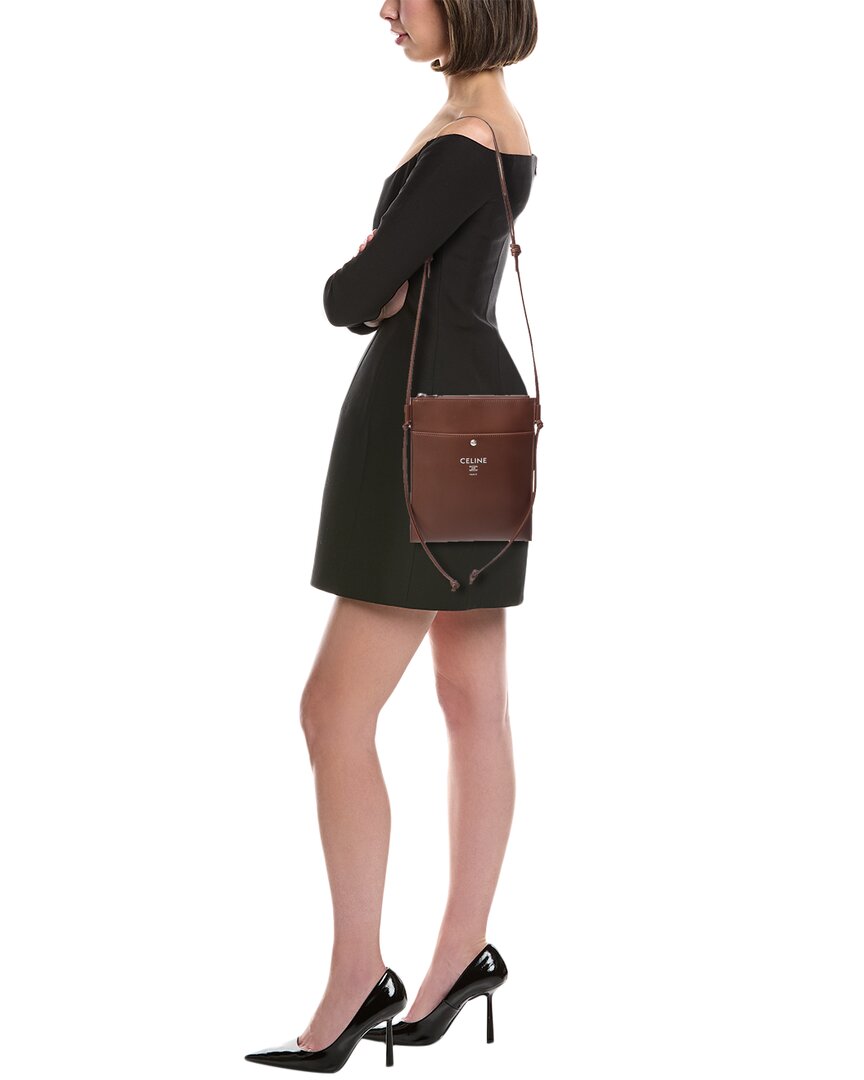 CELINE Celine Sharp Take Away Leather Pouch