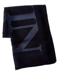 Lanvin Logo Wool & Silk-Blend Scarf