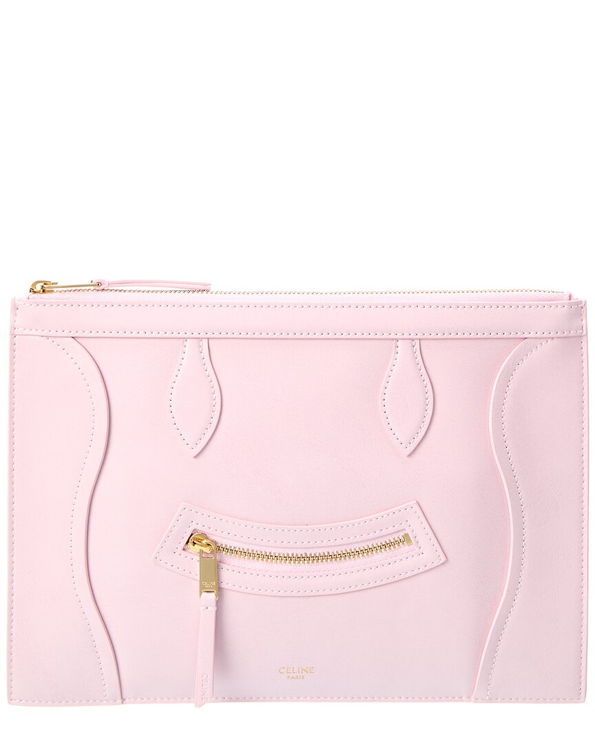 CELINE Celine Medium Leather Pouch