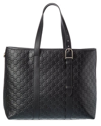 Gucci Gucci Gg Emblem Large Leather Tote