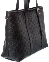 Gucci Gucci Gg Emblem Large Leather Tote
