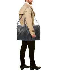Gucci Gucci Gg Web Medium Gg Coated Canvas & Leather Luggage Bag