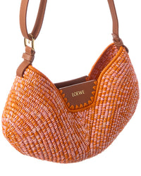 Loewe Loewe Swing Medium Raffia & Leather Swing Bag