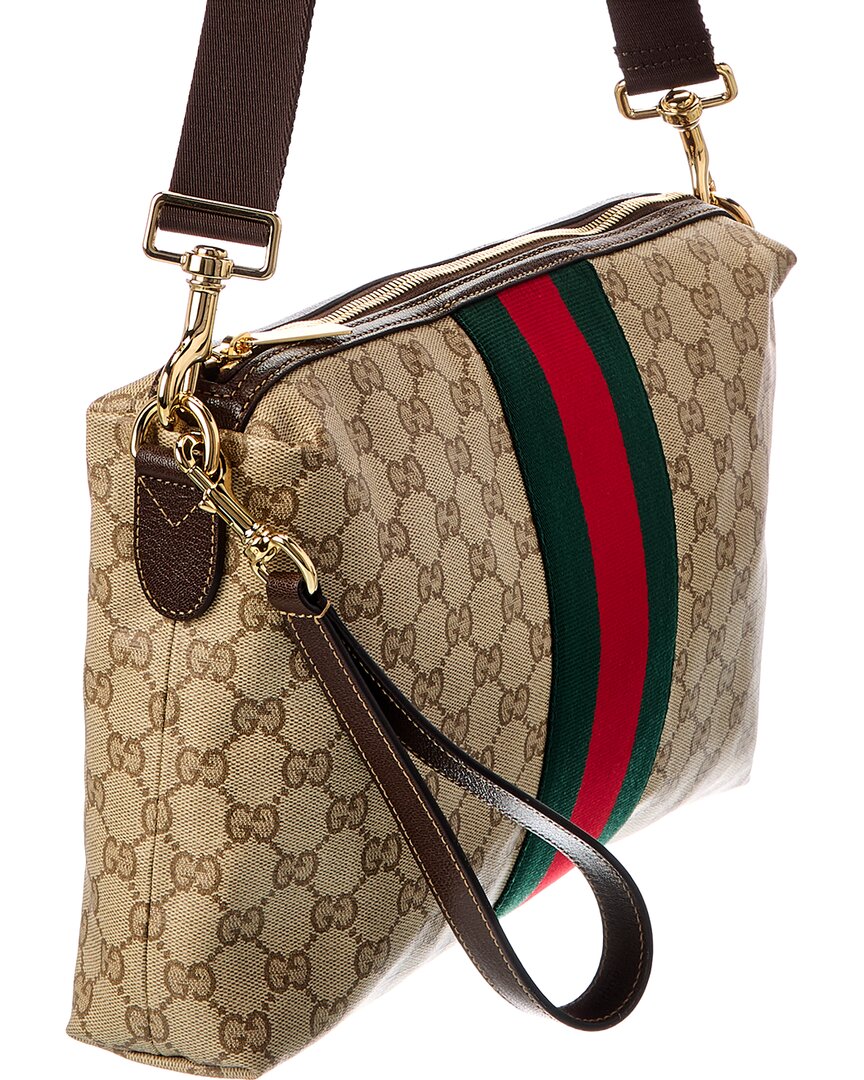 Gucci Gucci Medium Gg Coated Canvas Crossbody