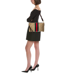 Gucci Gucci Medium Gg Coated Canvas Crossbody