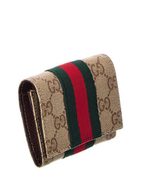 Gucci Gucci Gg Coated Canvas Bifold Wallet