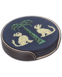 J.McLaughlin J.Mclaughlin Cocktail Party Needlepoint Coaster