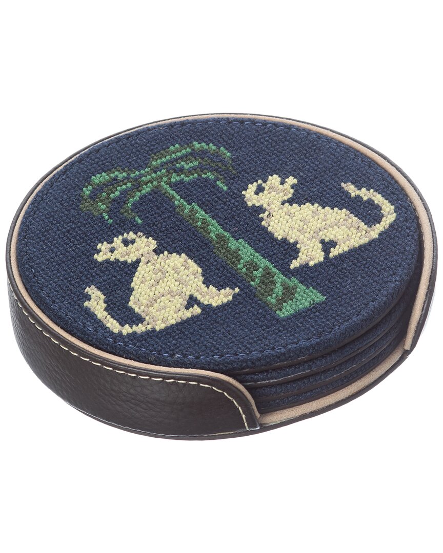 J.McLaughlin J.Mclaughlin Cocktail Party Needlepoint Coaster