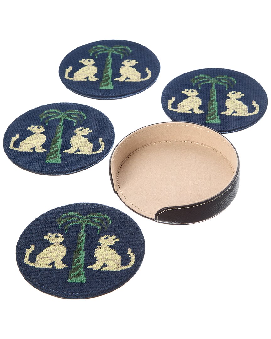 J.McLaughlin J.Mclaughlin Cocktail Party Needlepoint Coaster
