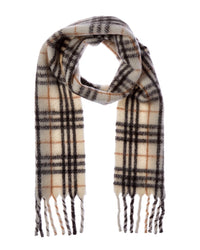 Burberry Narrow Check Wool-Blend Scarf