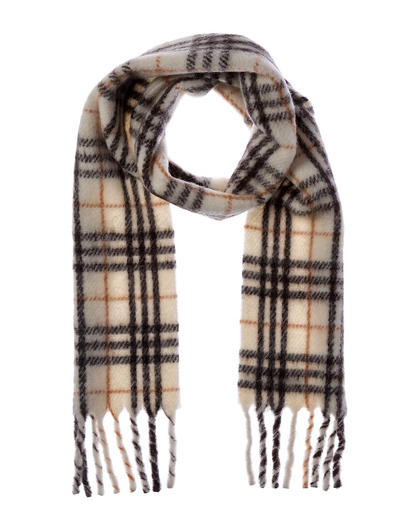 Burberry Narrow Check Wool-Blend Scarf