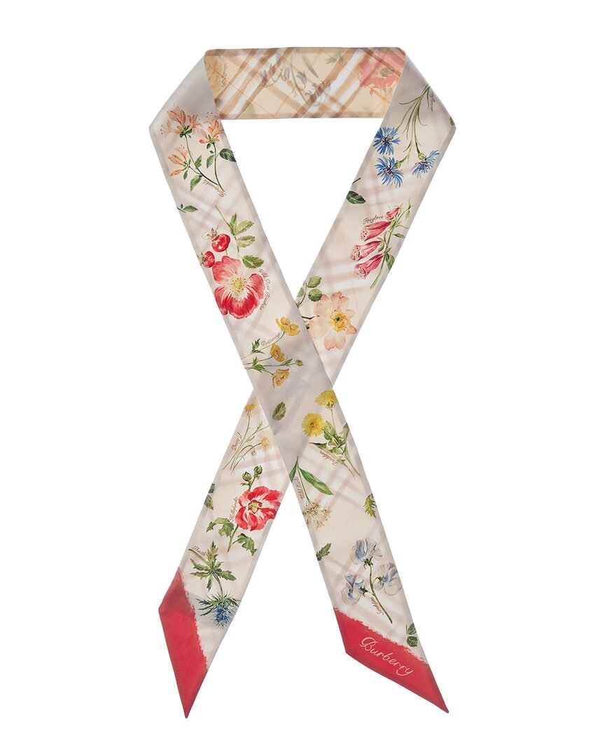 Burberry Burberry Skinny Blooms Silk Scarf