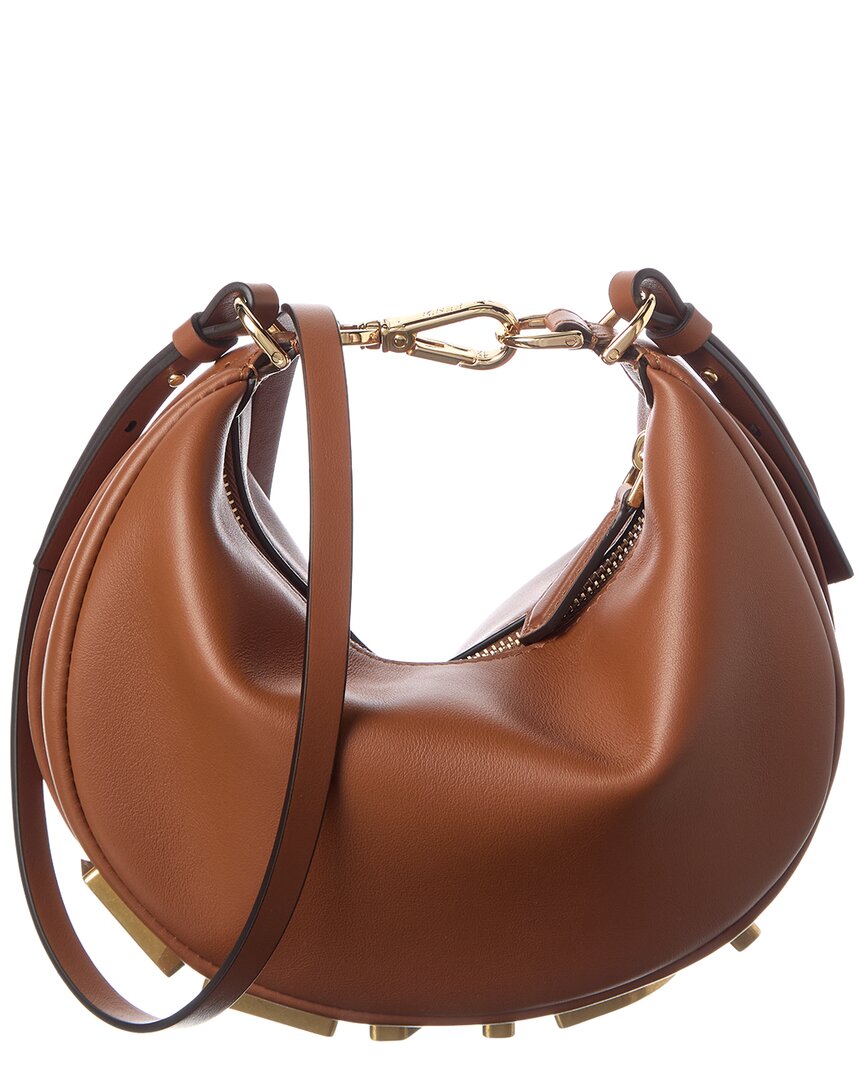 FENDI Fendi Fendigraphy Mini Leather Hobo Bag