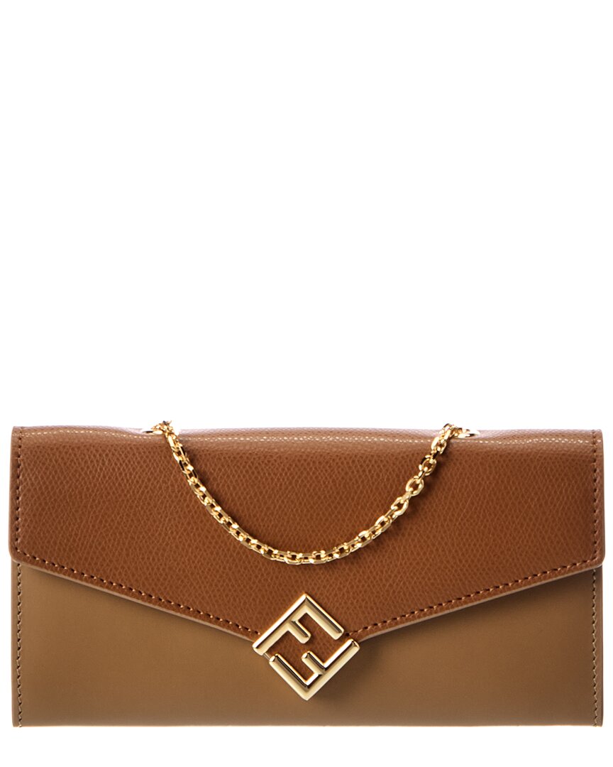 FENDI Fendi Ff Diamonds Leather Wallet On Chain