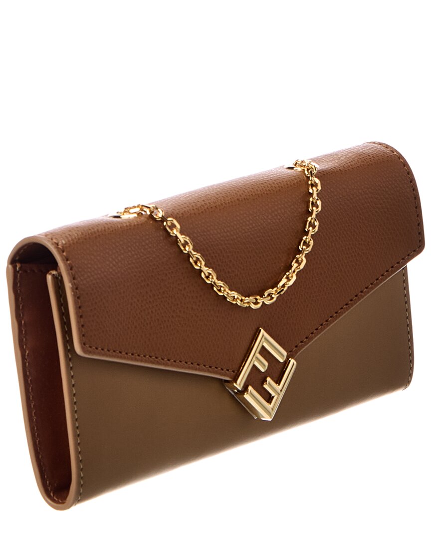 FENDI Fendi Ff Diamonds Leather Wallet On Chain