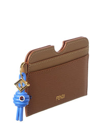 FENDI Fendi Ff Diamond Leather Card Case