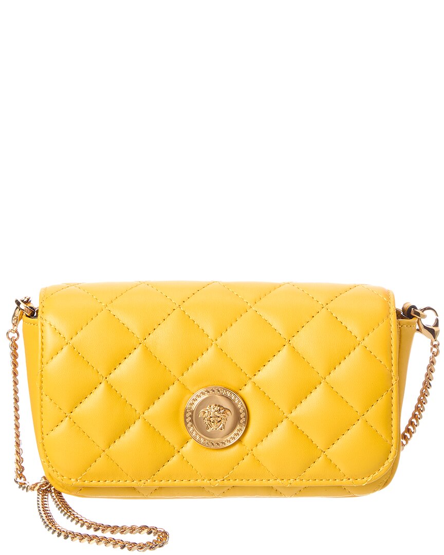 Versace Versace Iconic Leather Wallet On Chain