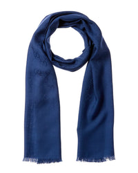 Gucci Logo Small Jacquard Wool & Silk-Blend Scarf