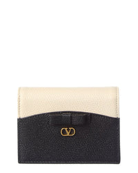Valentino Valentino Vlogo Signature Leather Card Case