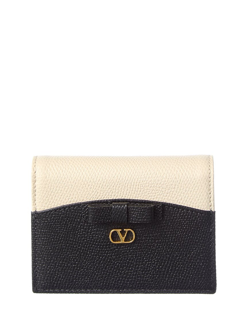 Valentino Valentino Vlogo Signature Leather Card Case