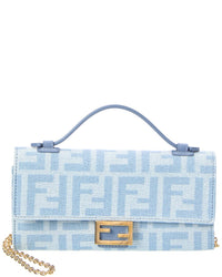 FENDI Fendi Baguette Denim Wallet On Chain
