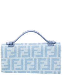 FENDI Fendi Baguette Denim Wallet On Chain