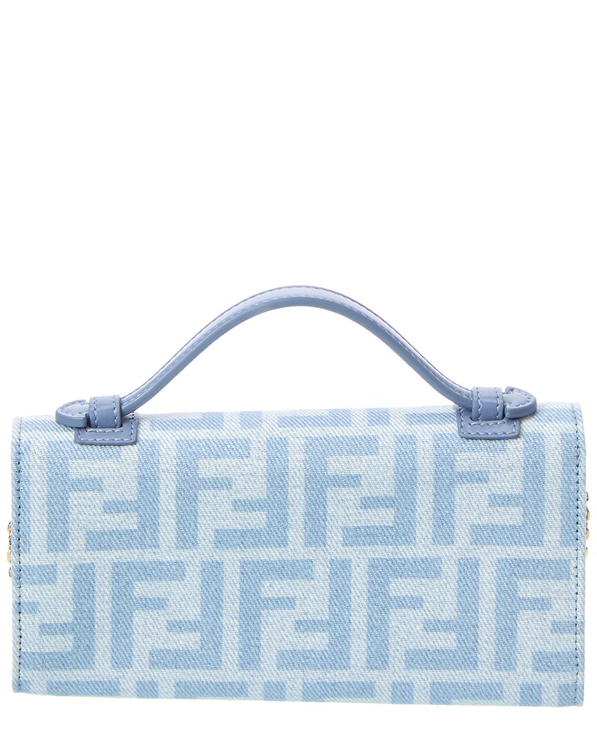 FENDI Fendi Baguette Denim Wallet On Chain