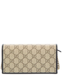 Gucci Gucci Horsebit 1955 Gg Supreme Canvas & Leather Wallet On Chain