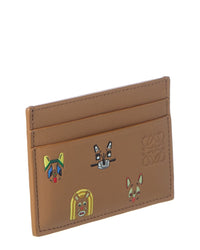 Loewe Loewe Cats Plain Leather Card Holder