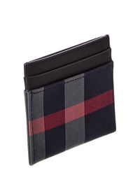 Burberry Burberry Check Canvas & Leather Card Holder