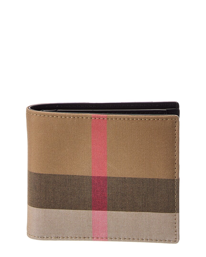Burberry Burberry Check Canvas & Leather Bifold Wallet
