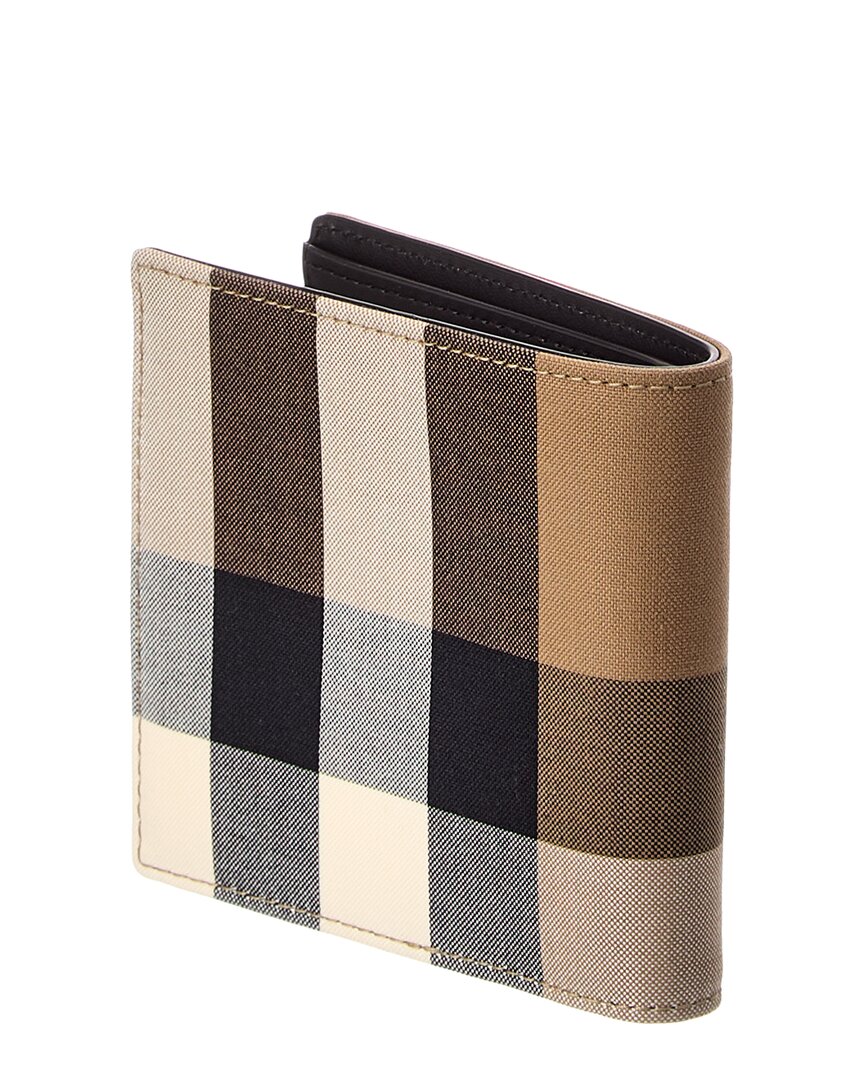 Burberry Burberry Check Canvas & Leather Bifold Wallet