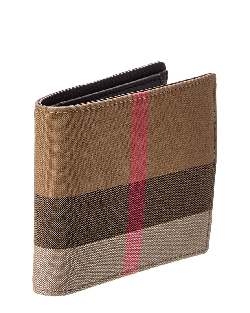 Burberry Burberry Check Canvas & Leather Bifold Wallet