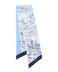 Ferragamo Ferragamo Voyage Print Silk Scarf