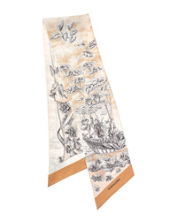Ferragamo Ferragamo Voyage Print Silk Scarf