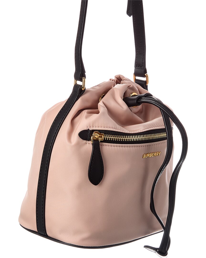 Burberry Drawstring Nylon Bucket Bag