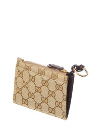 Gucci Gucci Gg Marmont Zip Gg Canvas & Leather Key Pouch