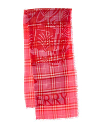 Burberry Burberry Check Wool & Silk-Blend Scarf