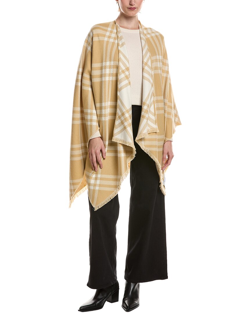 Burberry Burberry Check Silk, Wool, & Cashmere-Blend Cape