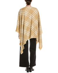 Burberry Burberry Check Silk, Wool, & Cashmere-Blend Cape