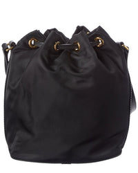 Burberry Burberry Nylon & Leather Bucket Bag