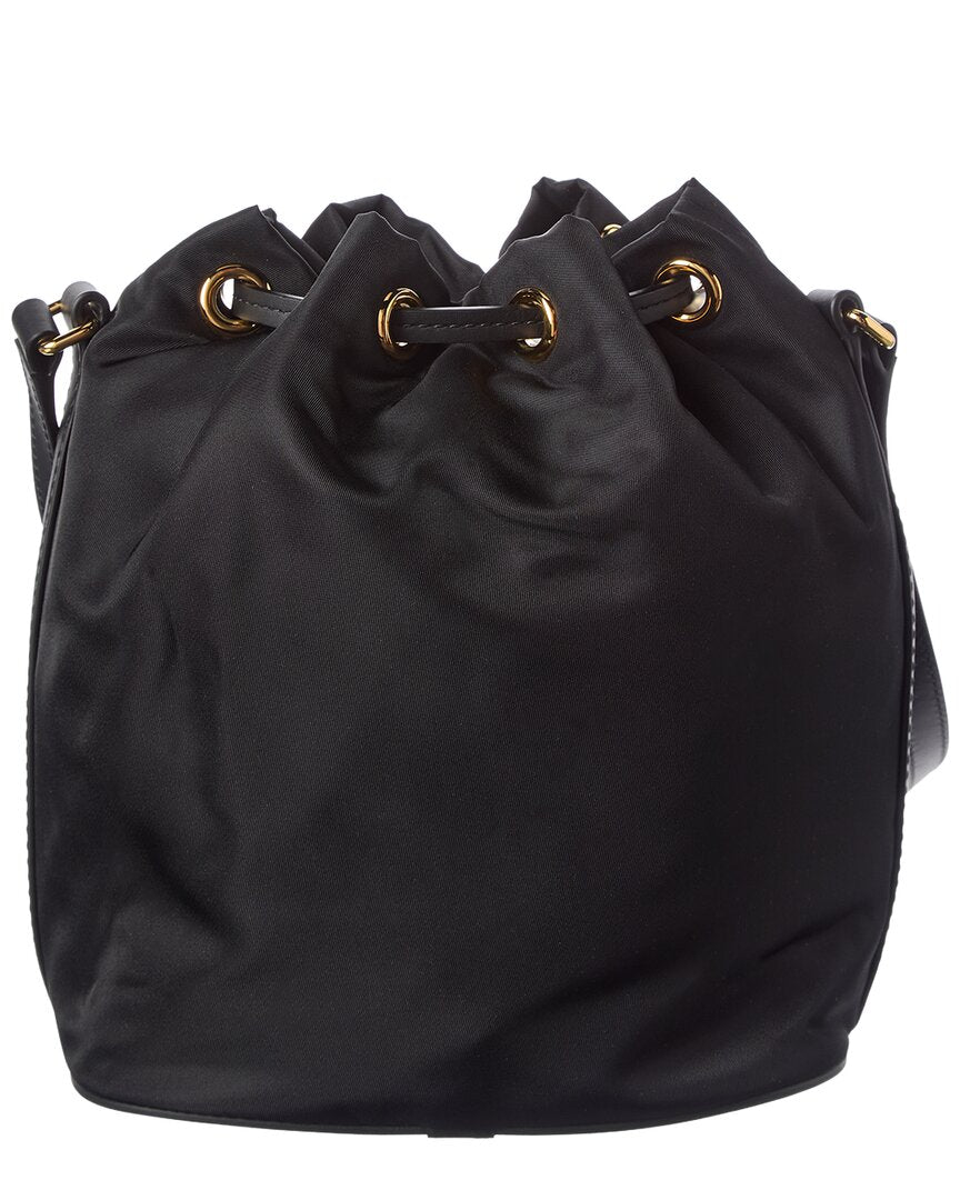 Burberry Burberry Nylon & Leather Bucket Bag