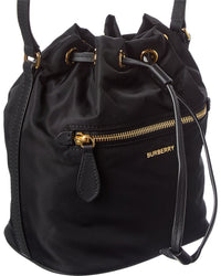 Burberry Burberry Nylon & Leather Bucket Bag